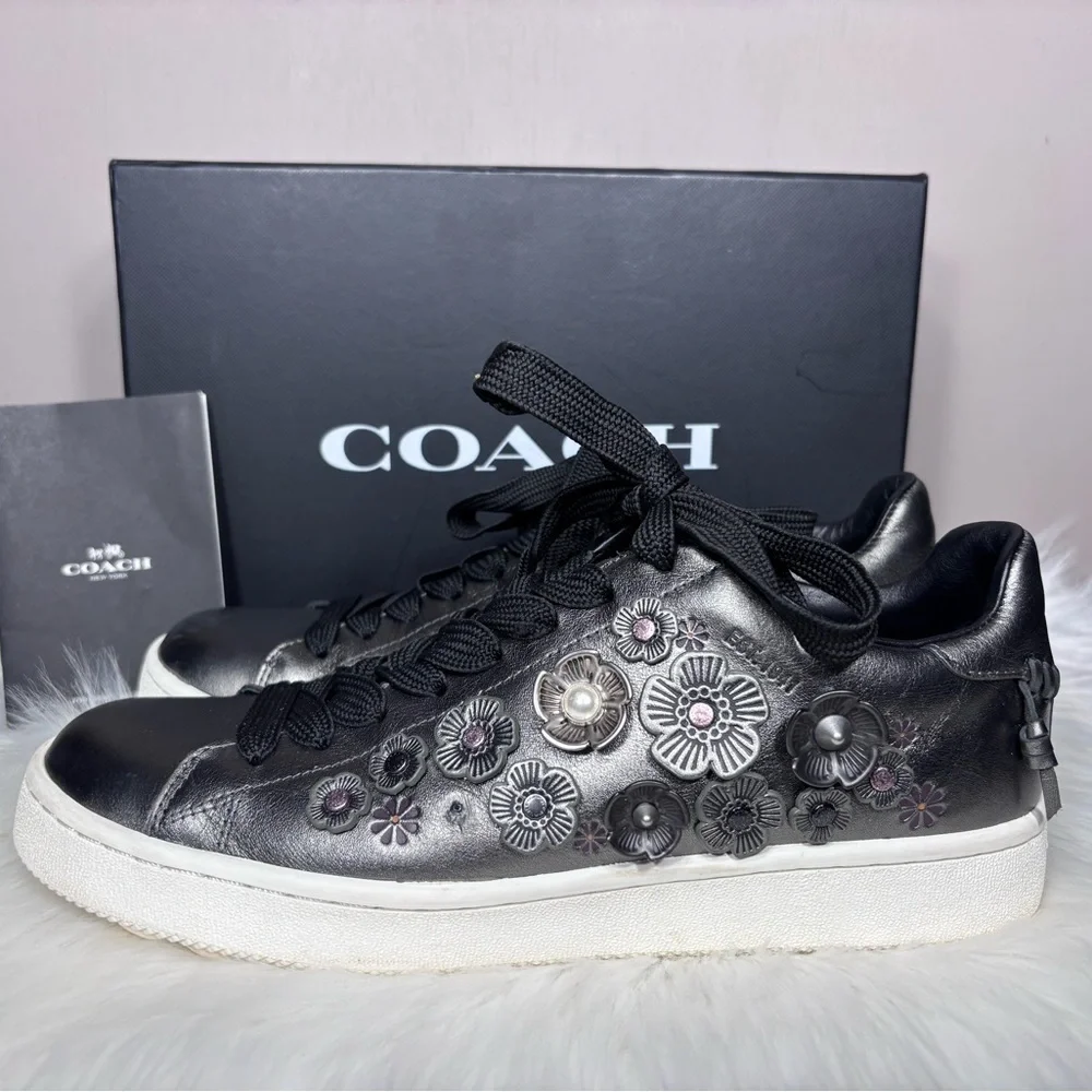 COACH Metallic Tea Rose Sneakers - Picture 2 of 11